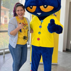 Alexa Bynum Soto 25 and Pete the Cat
