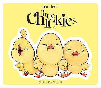 Book cover of little chickies. The baby chicks on a yellow background